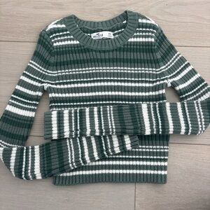Striped Green and White Sweater